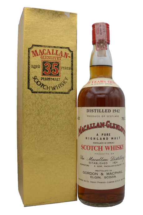 Whisky Scotch Pure Malt Sherry Wood 35 Years Old Astucciato - Macallan-Glenlivet