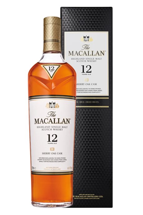 Whisky Scotch Single Malt Sherry Cask 12 Years Old Fine Oak Astucciato - Macallan