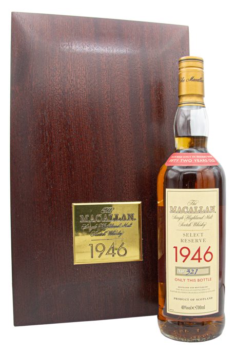 Whisky Scotch Pure Highland Single Malt Select Reserve 52 Anni Cofanetto Legno (Astucciato) - Macallan